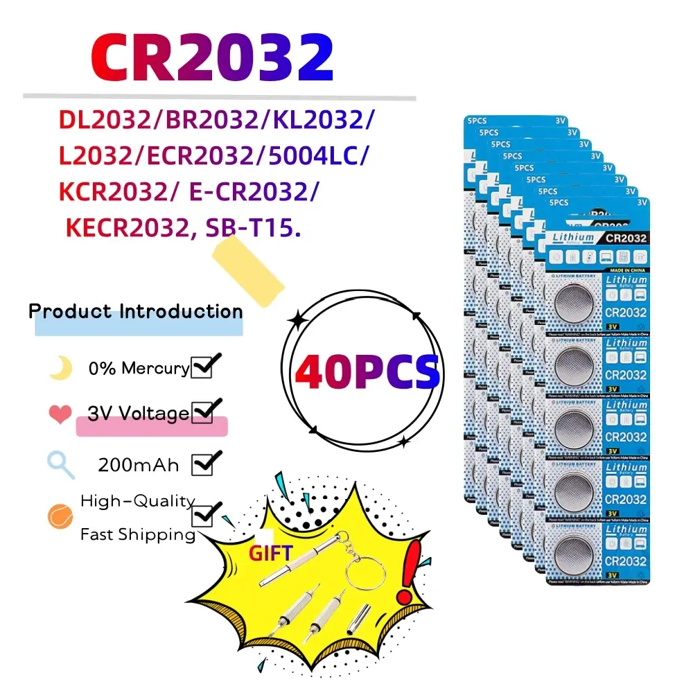 40PCS CR2032(GF)