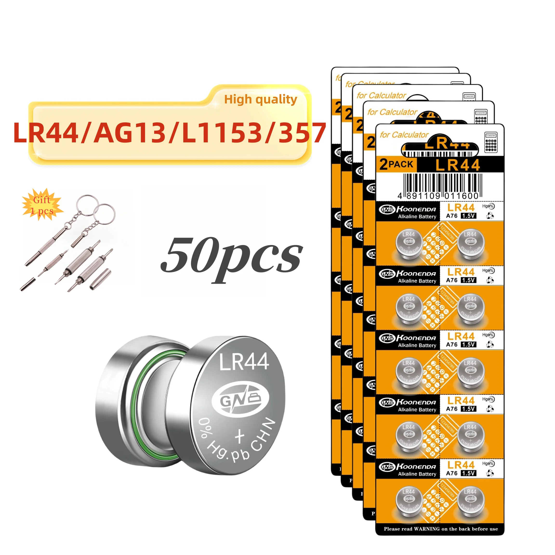 4-50pcs LR44 Batteries AG13 Button Cell Battery 1.5V 357 SR44 LR1154 Button Coin Batteries L1154 Battery for Watch Toys Remote