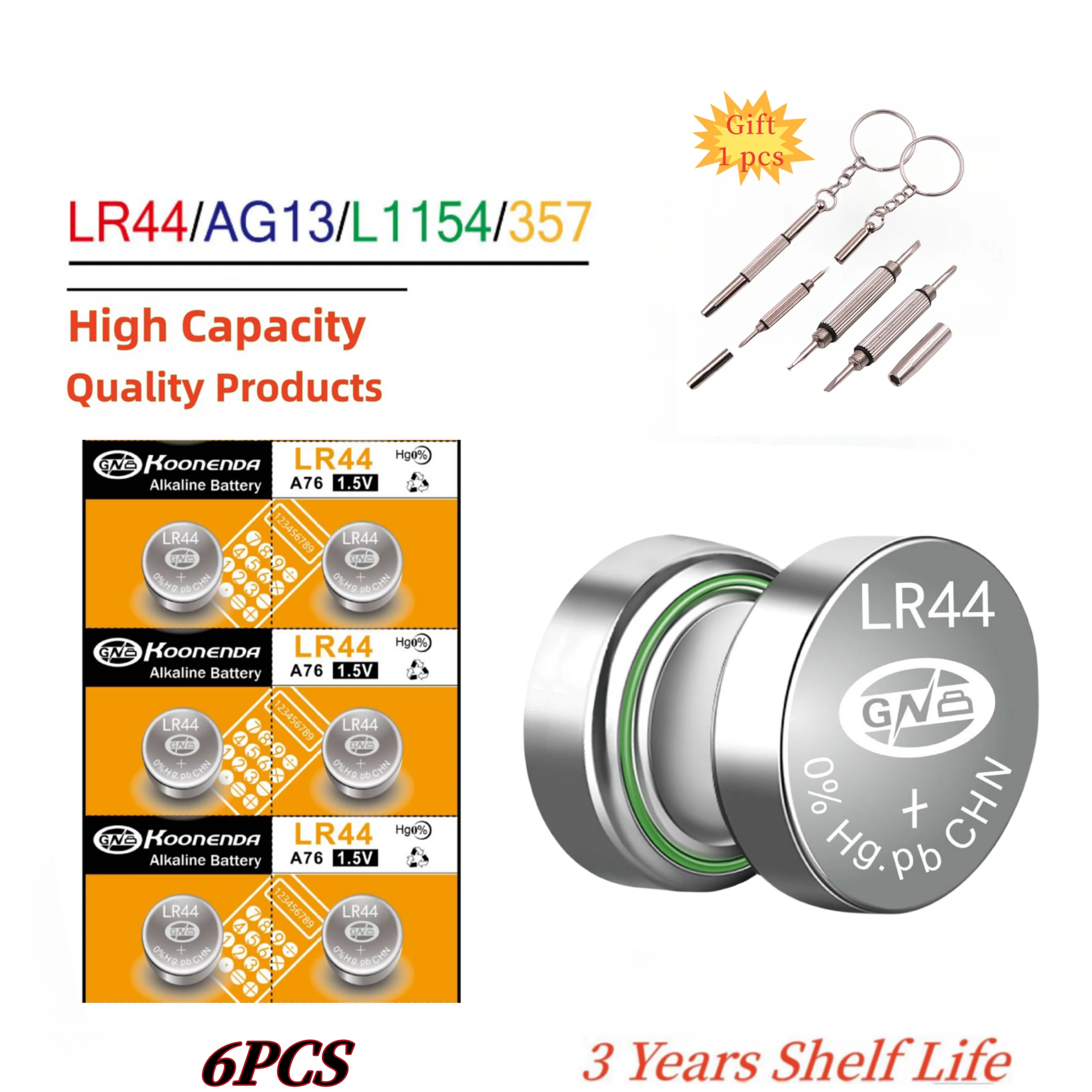 AG13-LR44-6PCS