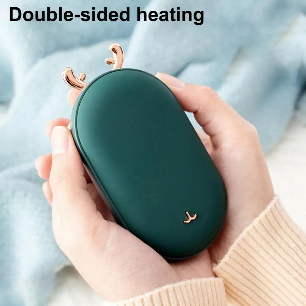 2 in 1 Pocket Hand Warmers Power Banks 10000mAh Battery Temperature Display & Adjustable Christmas Gift Portable Hand Warmers