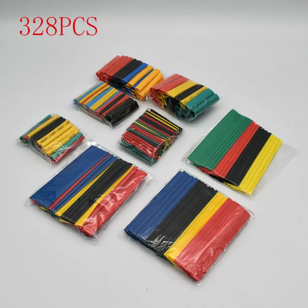 2:1 Times Shrink,Heat Shrink Tube Set,Polyolefin,Insulated Heat Shrinkable Sleeve for Wire Connection and Data Line Protection