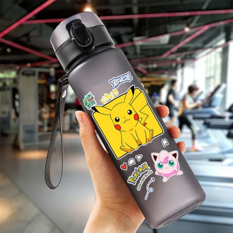 Pokemon 560ML Water Cup Anime Portable Children's Cute Pikachu Plastic Cartoon Outdoor Sports Large Capacity Water Bottle Gifts