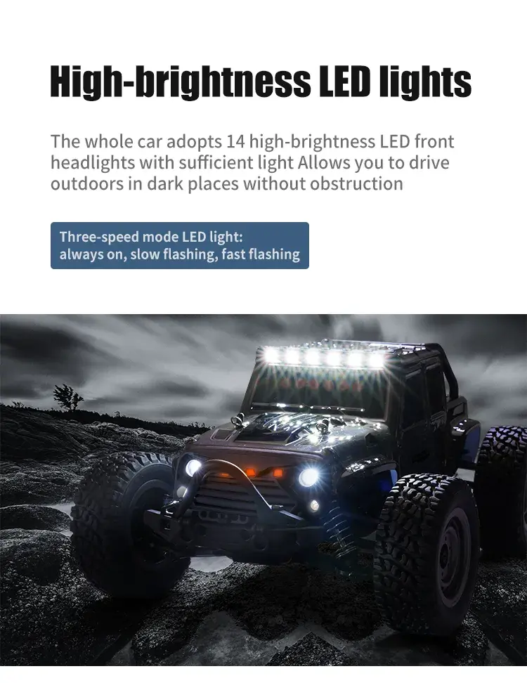 ZWN 1:16 70KM/H Or 50KM/H 4WD RC Car With LED Remote Control Cars High Speed Drift Monster Truck for Kids vs Wltoys 144001 Toys