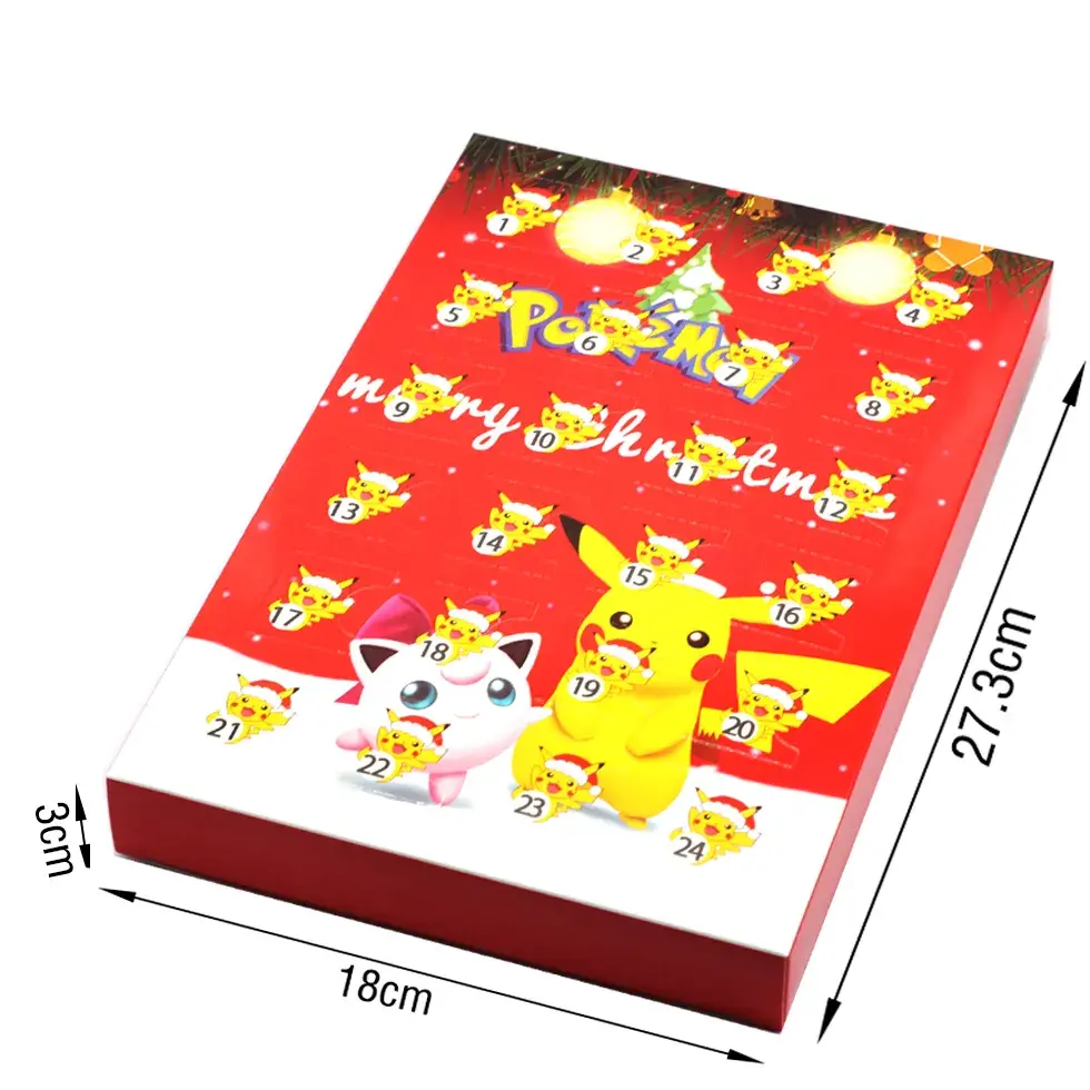 Pokemon Christmas Advent Calendar Box 24pcs Kawaii Pikachu Anime Figures Children Toys for Boys Girls Xmas Gifts