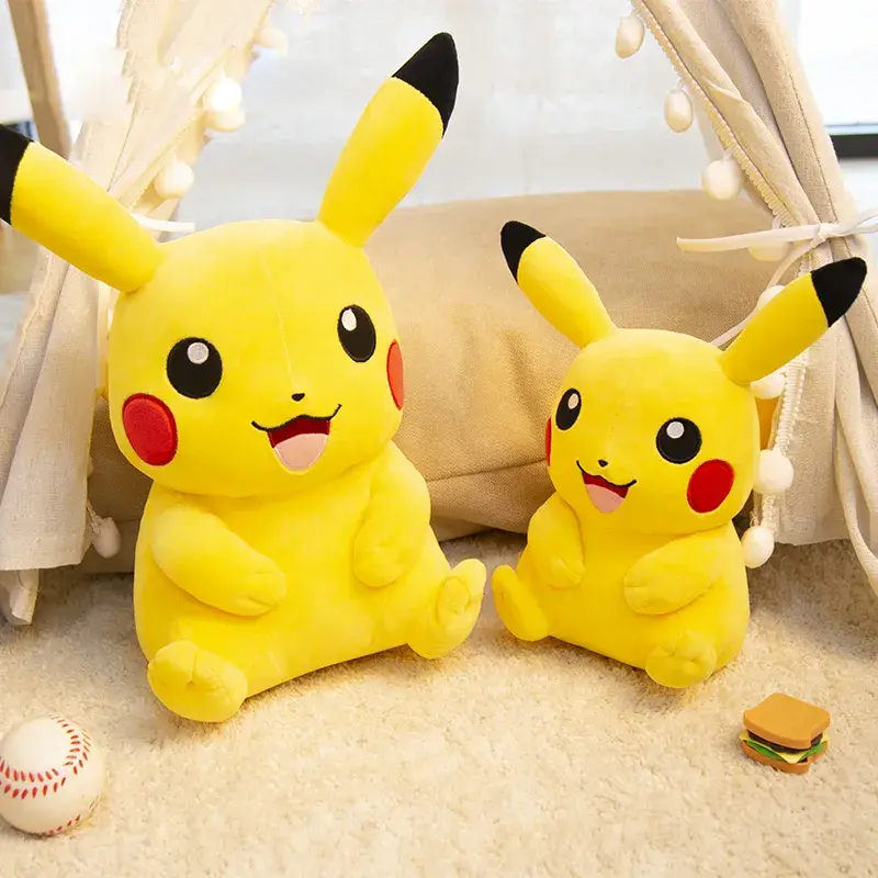 Pokemon Kawaii Pikachu Stuffed Toys Cartoon & Cute Plush Dolls Throw Pillow Birthday Gift  For Kids Friends Boys Home Decoration
