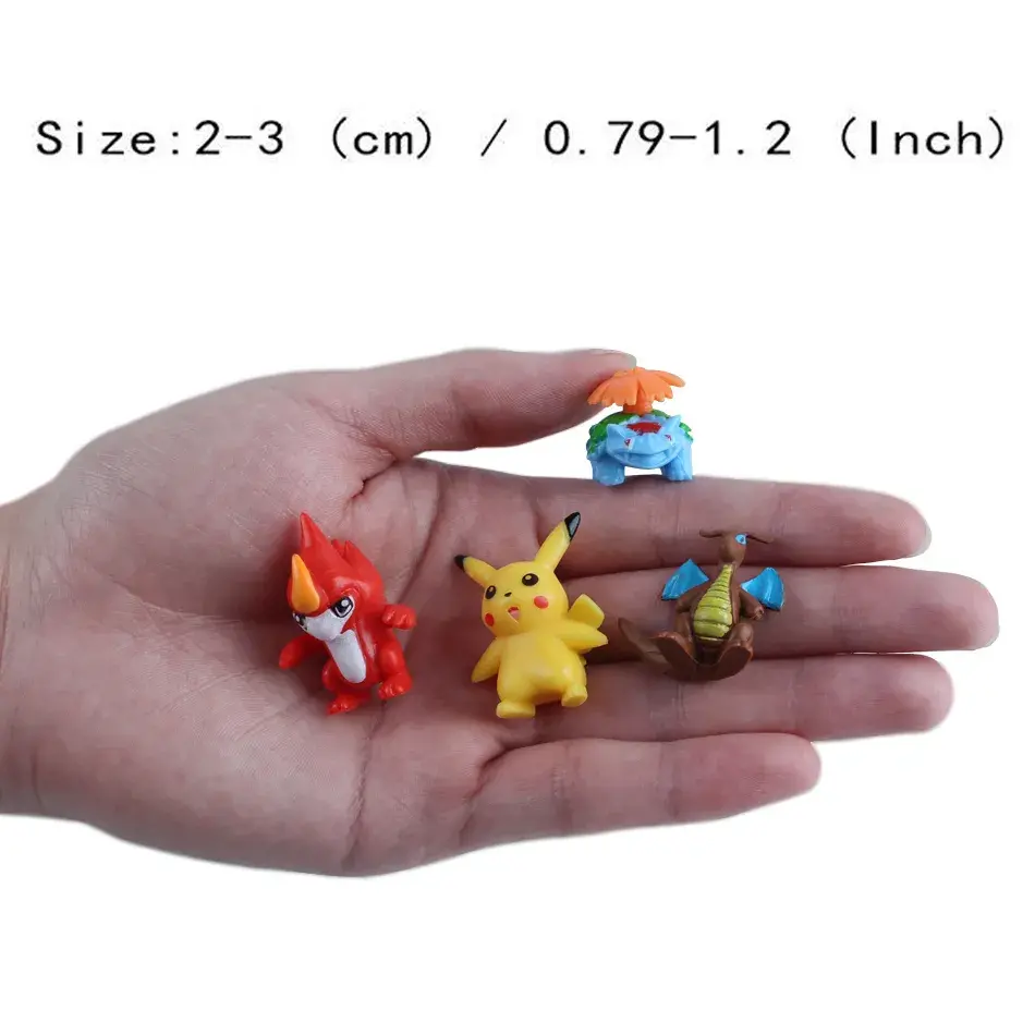 Pokemon Figures Toy Set 24pcs 1 Bag 2-3cm Bulk Anime Mini Doll Lot Pikachu Figurine Small Pocket Monster Birthday Gift