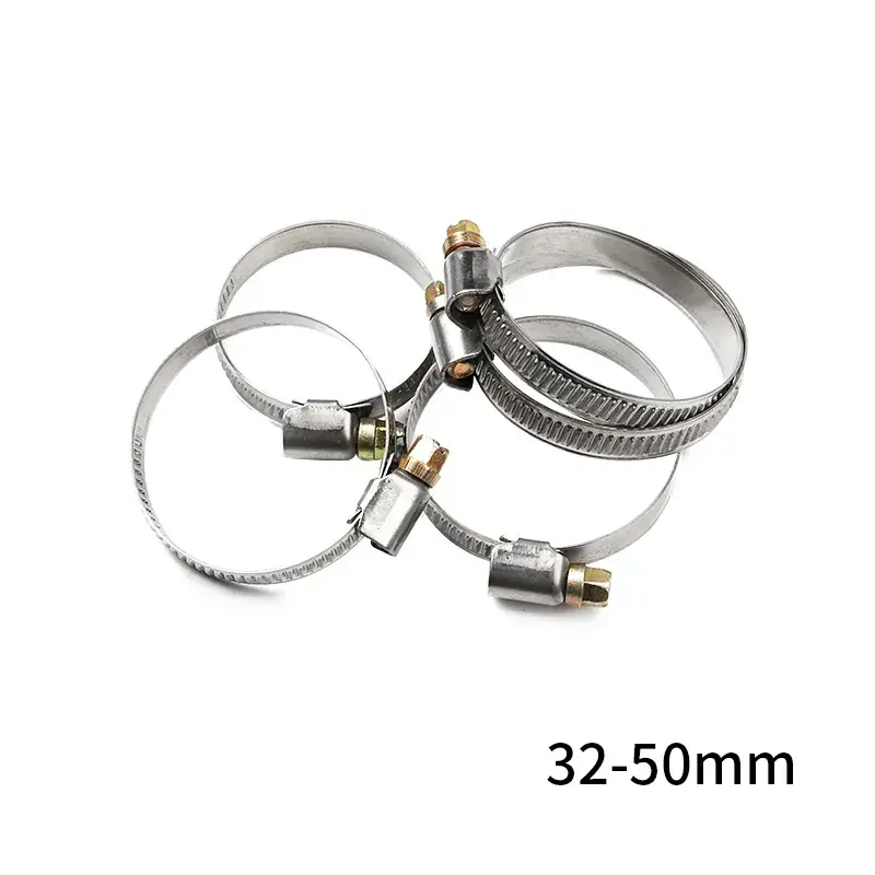 5/10pcs Pipe Clamps Genuine Jubilee Stainless Steel Hose Clips Car Fuel Hose Pipe Clamps Worm Drive Durable Anti-oxidation