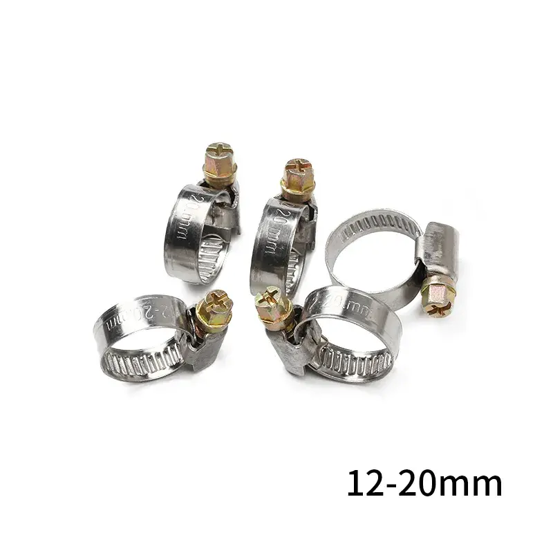 5/10pcs Pipe Clamps Genuine Jubilee Stainless Steel Hose Clips Car Fuel Hose Pipe Clamps Worm Drive Durable Anti-oxidation