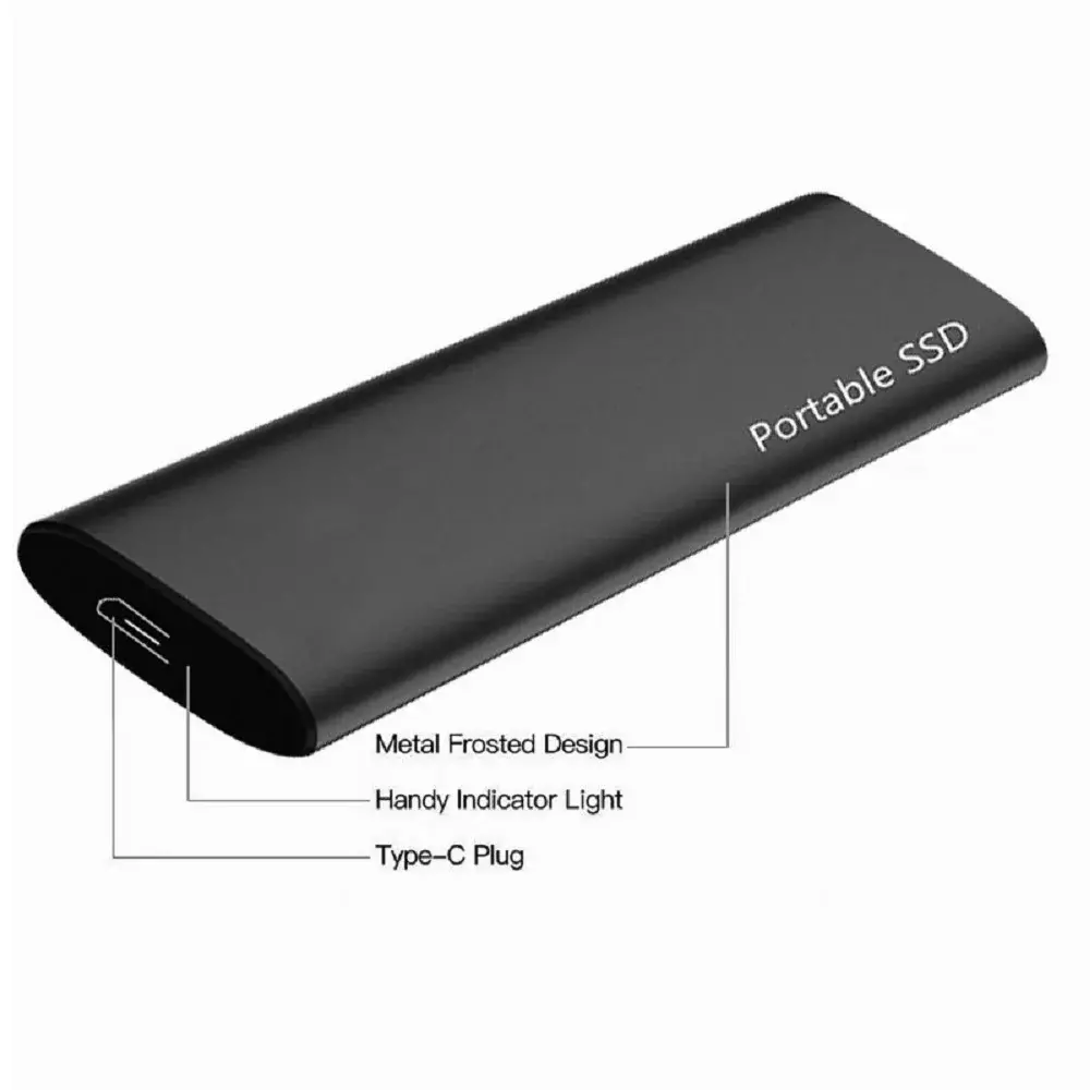 External hard drive 1tb Mini ssd 2TB High Speed Storage Device External portable solid state drive for Laptops/Phones/Desktops