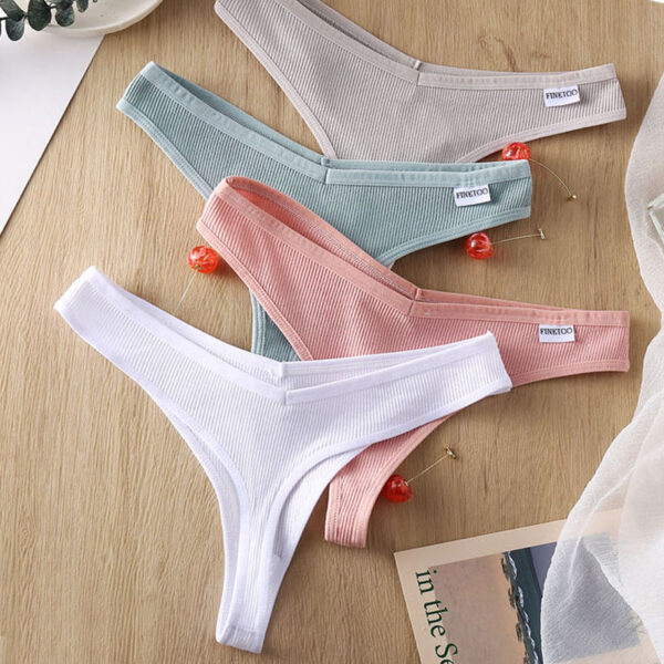 Women's Solid Color Summer G-Strings Set - Image 5