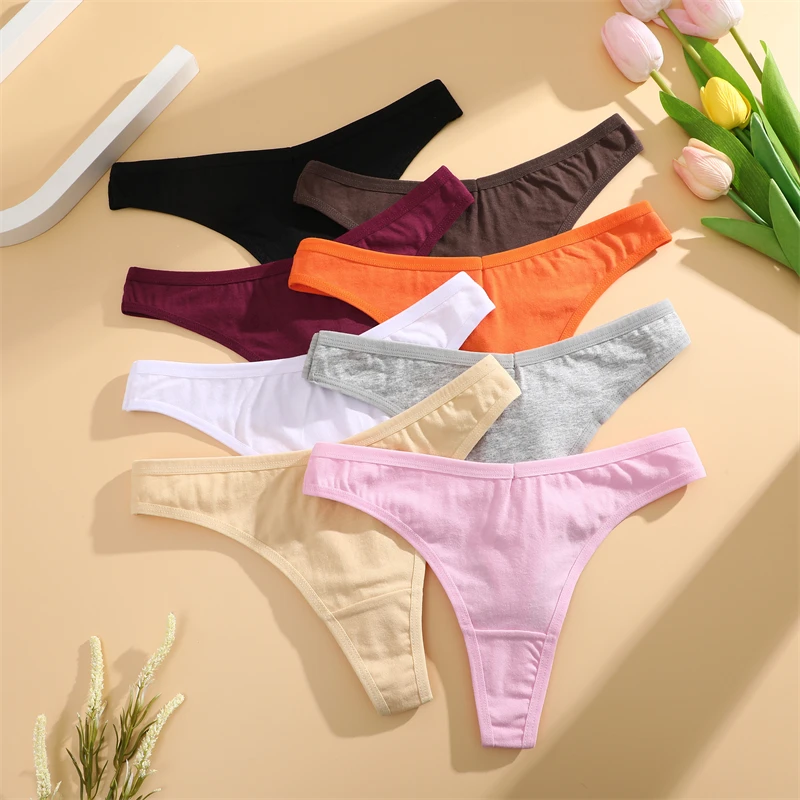 4PCS Women Cotton Thongs Female Sexy Low Waist Panties G-String Underwear Thongs Striped Panties Female Underwear T-Back Intimat 4PCS Women Cotton Thongs Female Sexy Low Waist Panties G-String Underwear Thongs Striped Panties Female Underwear T-Back Intimat
