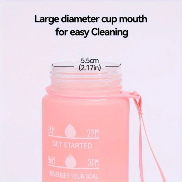 700ml Sports water Bottle High Temperature Resistant Graduated Straw Cup Rainbow Frosted Progressive Color Water Cup Plastic Cup - Image 3