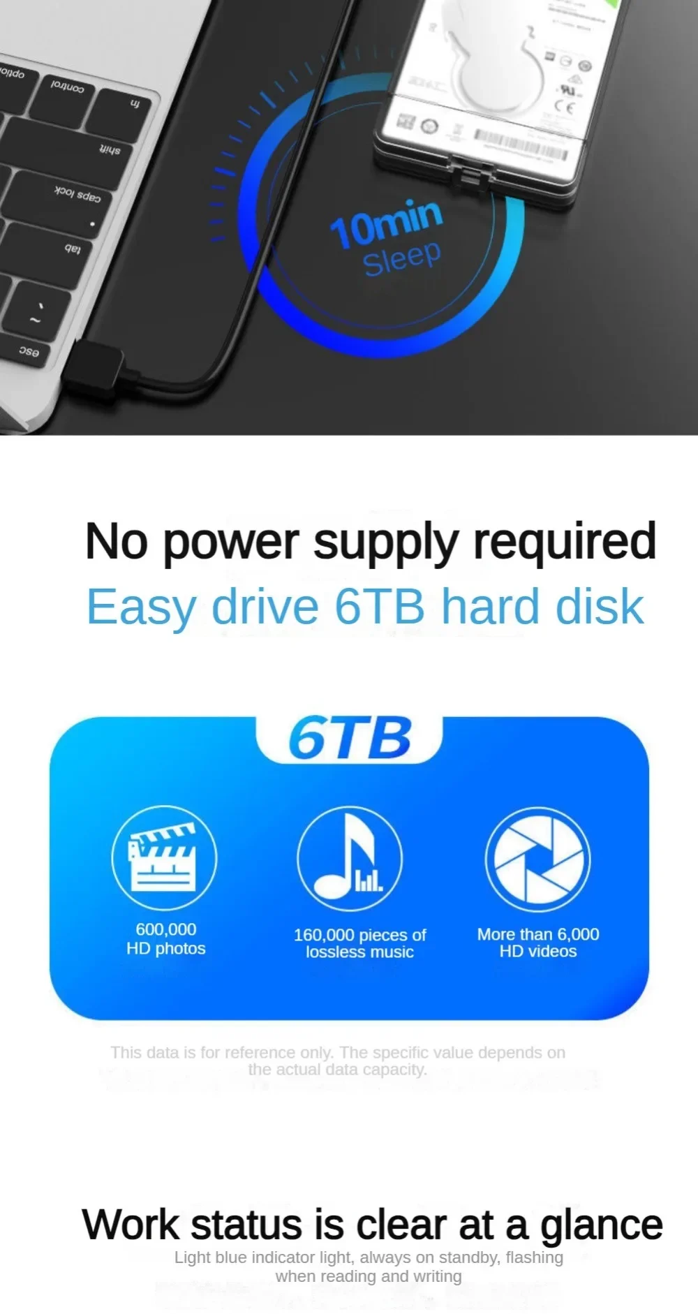 MAIWO USB3.0/Type C External Hard Drive Enclosure for 2.5 Inch SATA HDD and SSD Transparent Hard Disk Case Tool-Free Support 6TB MAIWO USB3.0/Type C External Hard Drive Enclosure for 2.5 Inch SATA HDD and SSD Transparent Hard Disk Case Tool-Free Support 6TB