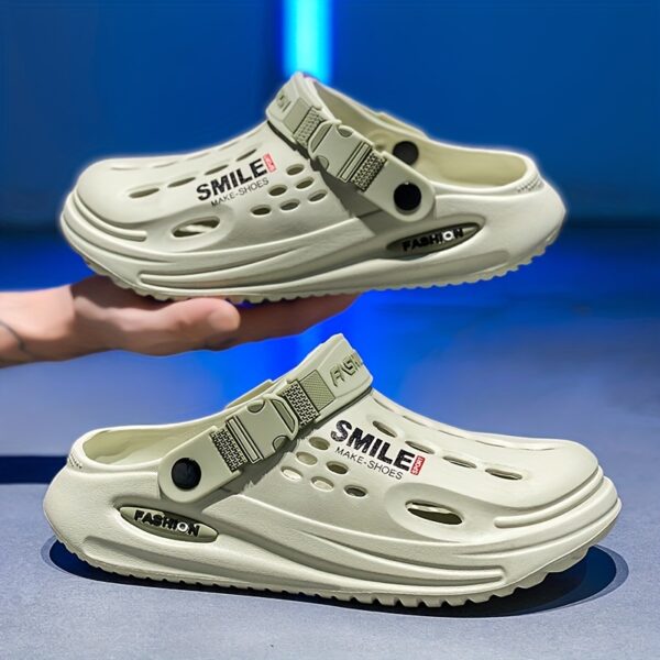 Men'S Sports Mules & Clogs, Casual Slip-On Open Toe Garden Shoes, EVA Round Toe Walking Sandals, Solid Color, with Avoid Sun Exposure for Summer Beach Footwear - Image 15