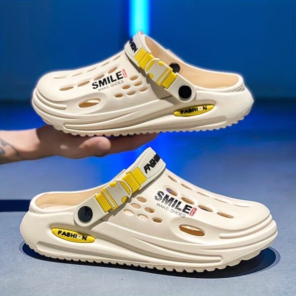 Men'S Sports Mules & Clogs, Casual Slip-On Open Toe Garden Shoes, EVA Round Toe Walking Sandals, Solid Color, with Avoid Sun Exposure for Summer Beach Footwear - Image 18
