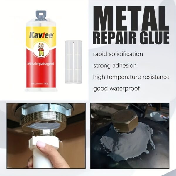 100g - Magic Repair Glue, AB Metal Strong Iron Bonding, Heat Resistant Cold Welding Metal Repair Glue Casting Glue, Harmless, Waterproof, Strong, Healthy Super Glue For Factory - Image 18