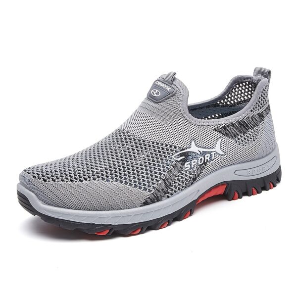 Men's shoes, casual sneakers, slip-on style, old Beijing-style canvas shoes with breathable mesh upper, available in extended sizes - Image 37