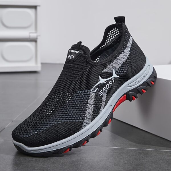 Men's shoes, casual sneakers, slip-on style, old Beijing-style canvas shoes with breathable mesh upper, available in extended sizes - Image 39
