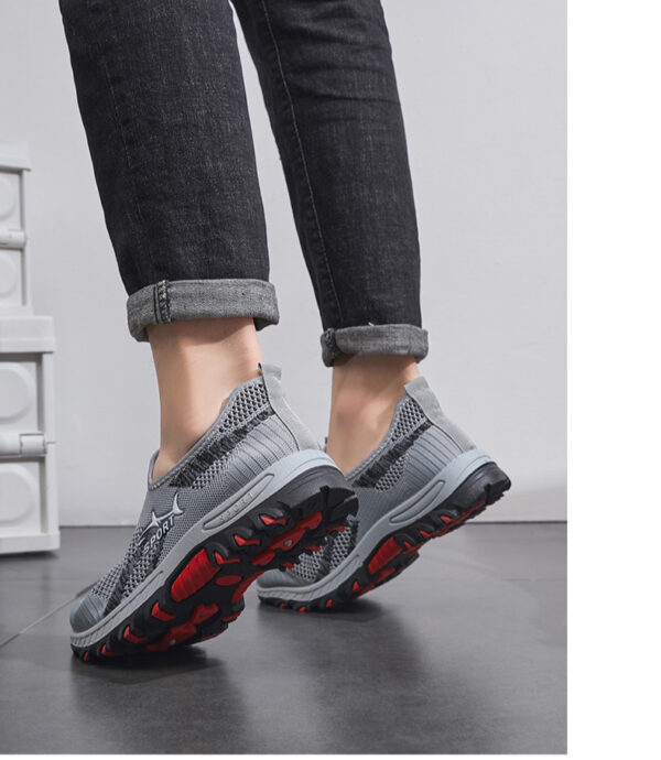 Men's shoes, casual sneakers, slip-on style, old Beijing-style canvas shoes with breathable mesh upper, available in extended sizes - Image 24