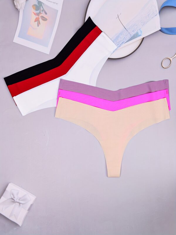 6pcs Ice Silky Fiber Fabric Seamless Panties - Image 6