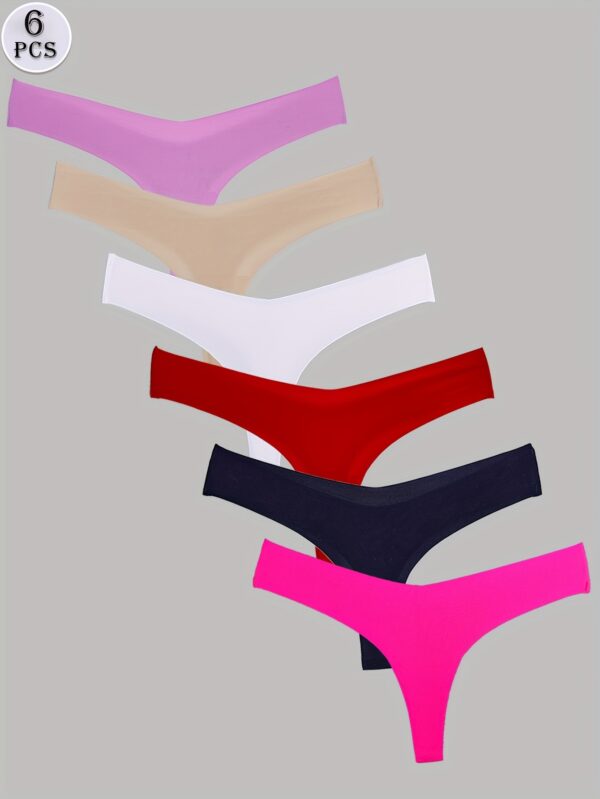 6pcs Ice Silky Fiber Fabric Seamless Panties - Image 5