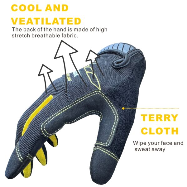 1 Pair of Men's and Women's High Performance Universal Work Gloves - Image 6