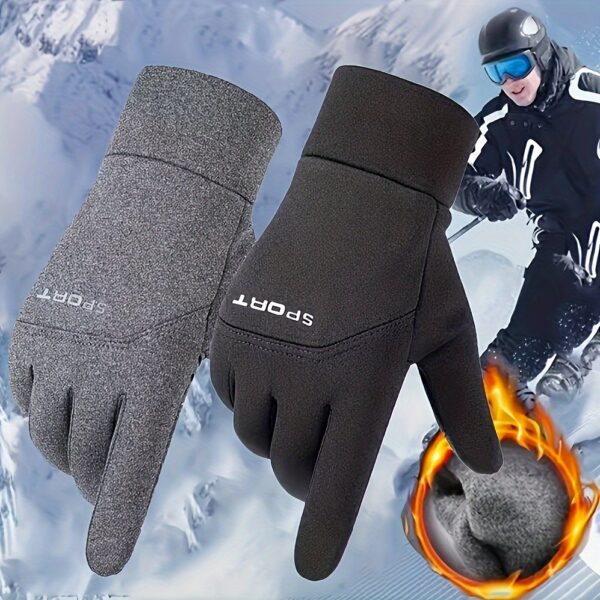 Autumn and Winter Fleece Gloves - Image 5