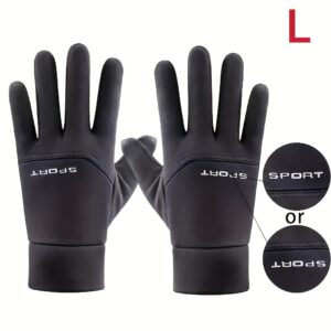 Autumn and Winter Fleece Gloves - L