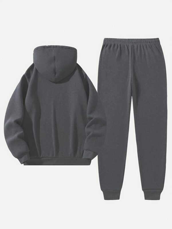 Men'S Casual Paris Letter Hoodie & Joggers Set - Image 5