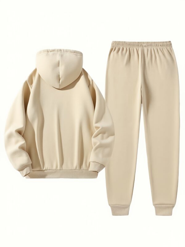 Men'S Casual Paris Letter Hoodie & Joggers Set - Image 6