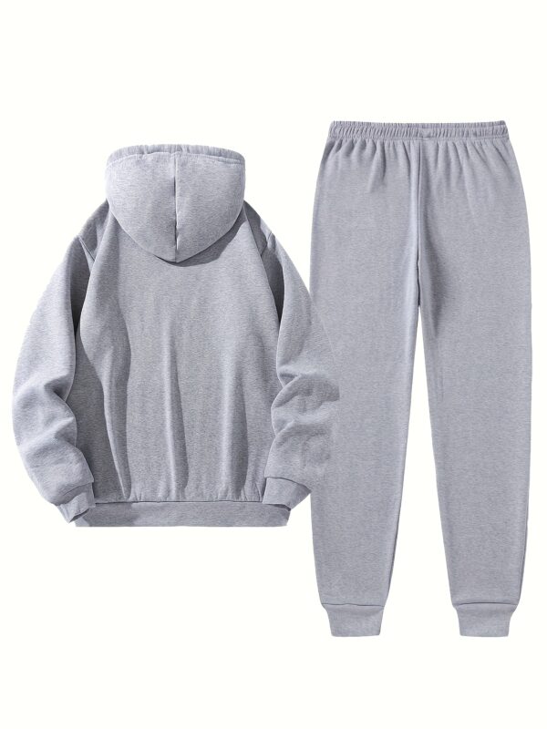 Men'S Casual Paris Letter Hoodie & Joggers Set - Image 8