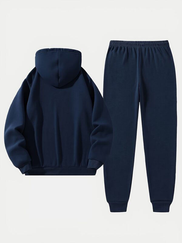 Men'S Casual Paris Letter Hoodie & Joggers Set - Image 7