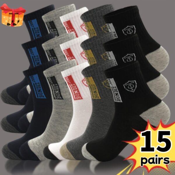 15 Pairs Men's Sports Socks