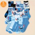 5 Pairs Cute Mid-Calf Socks-1