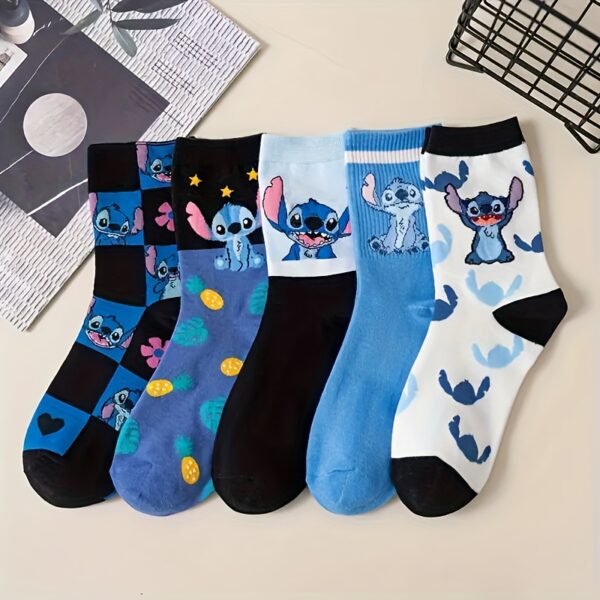 5 Pairs Cute Mid-Calf Socks-3