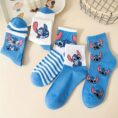 5 Pairs Cute Mid-Calf Socks-4