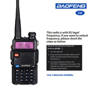 Baofeng 5W UHF/VHF Long-Range Dual Band Walkie Talkie