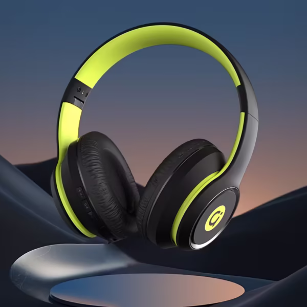 Ear Headphones-Black-Green