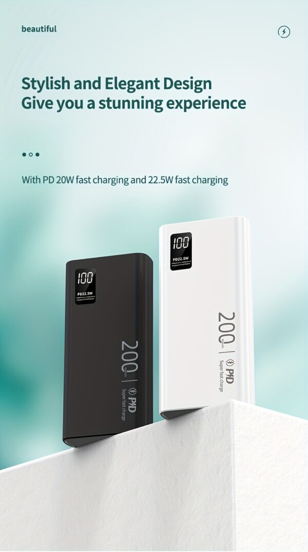 Fast Charging 20000mAh Portable Power Bank-6