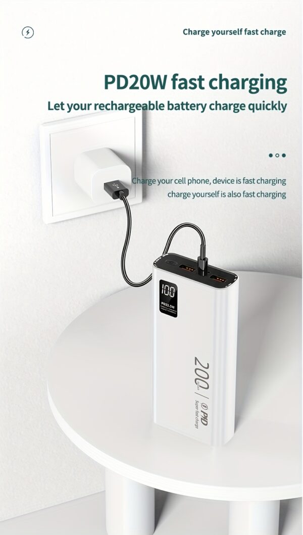 Fast Charging 20000mAh Portable Power Bank-7