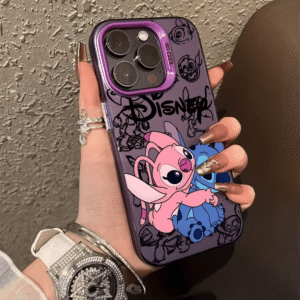 Authorized Disney, Cute Angel And Stitch Pattern Phone Case