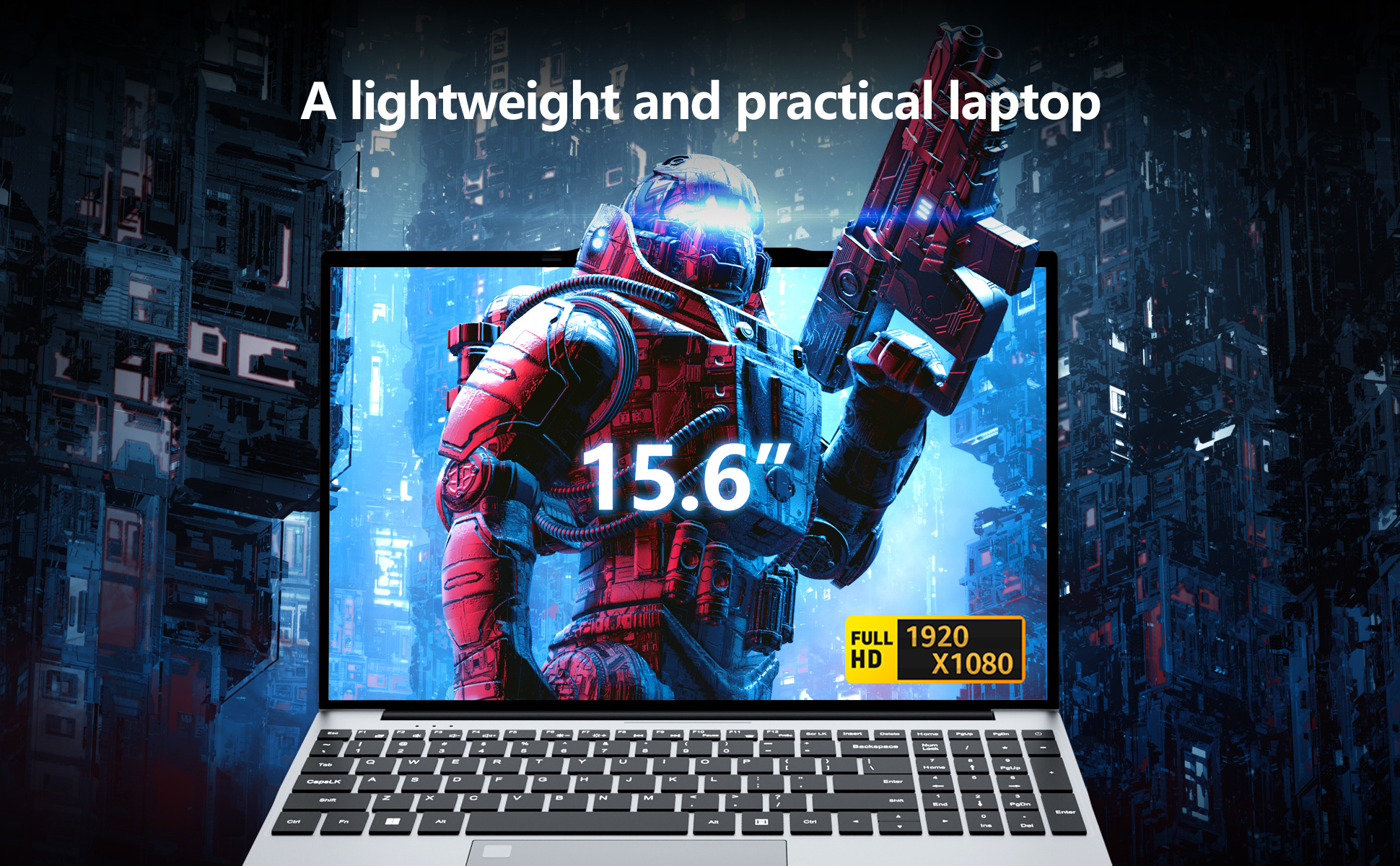 2025 Laptop 15.6 inch New Intel N150 Processor (up to 3.6Ghz) 16GB RAM 512GB SSD expandable up to 2TB DDR4,Type C,5000mAh,Office Laptop, Backlit Keyboard with Fingerprint Unlock